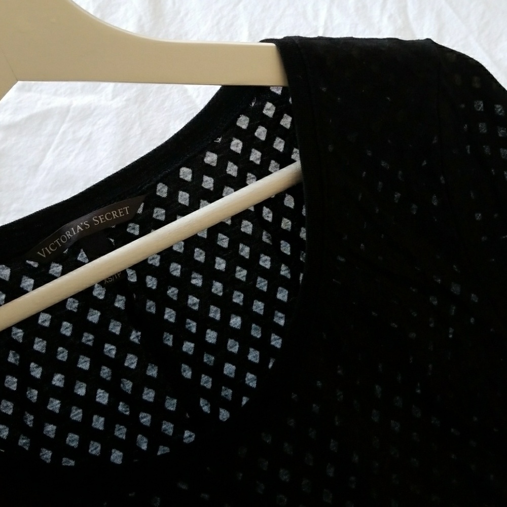 VS Black Diamond Sheer Quarter Sleeve T-Shirt